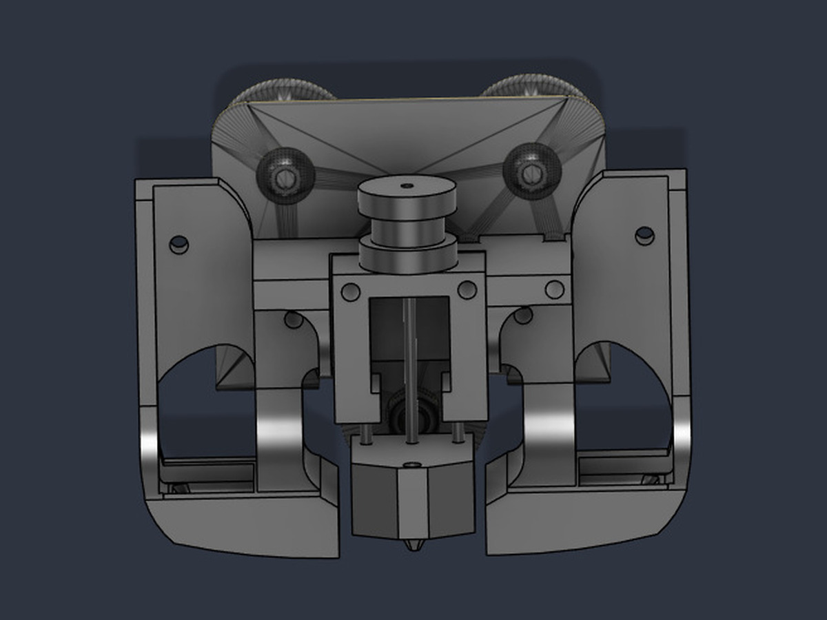 CAD-модель быстросъёмного крепления рабочей головки 3D-принтера